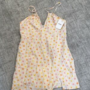 Floral Sundress in Pink and Yellow